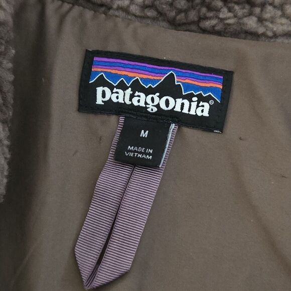 Patagonia Women's Medium Divided Sky Sherpa Fleece Jacket Full Zip Geo Pumice - Picture 6 of 8